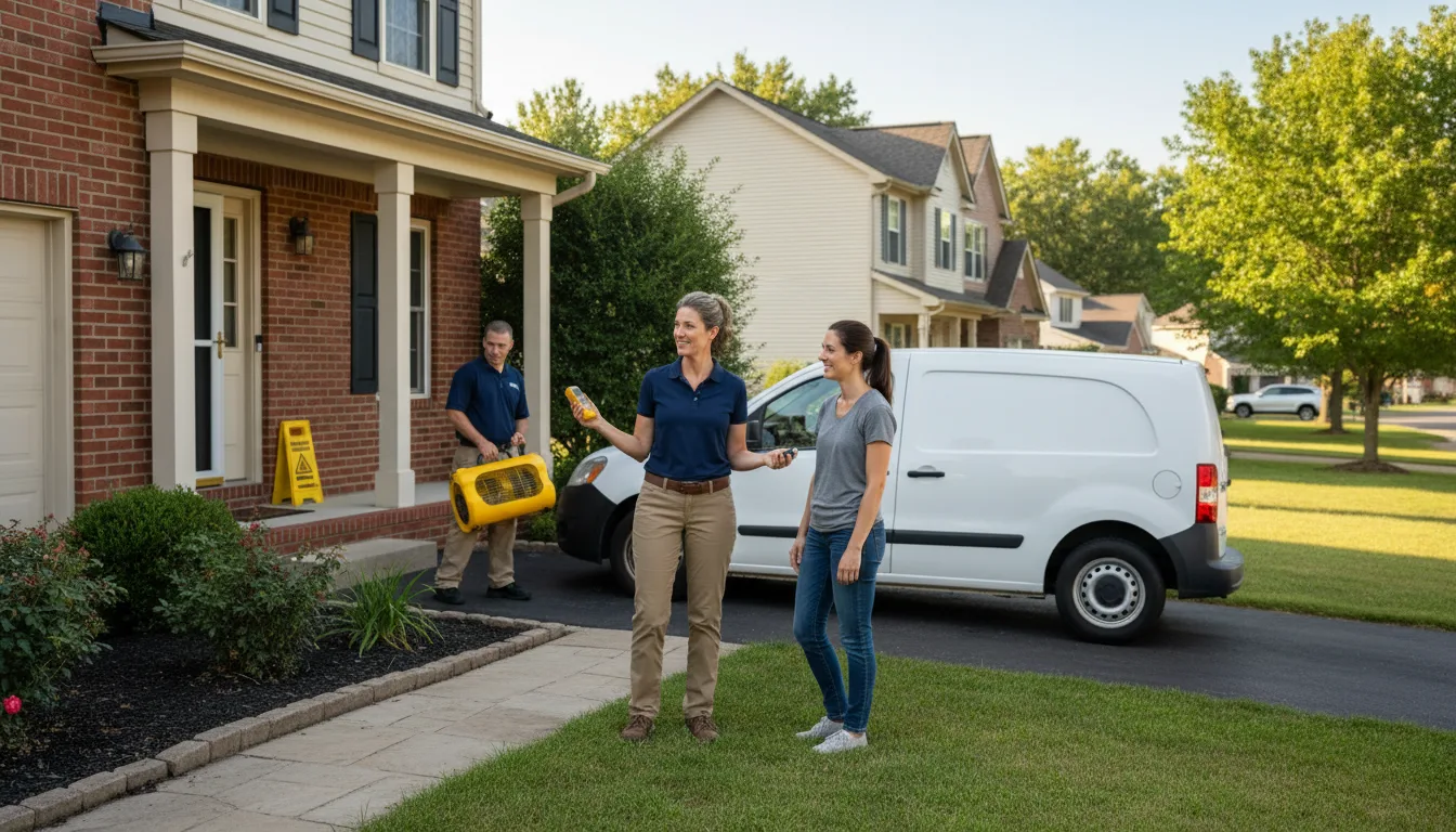 Residential water damage restoration in Canton, MS